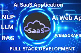 build ai saas app, full stack app, llm, ai automation, rag, ai web app, nlp
