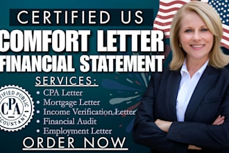 do financial statement US CPA letter, income verification, mortgage letter