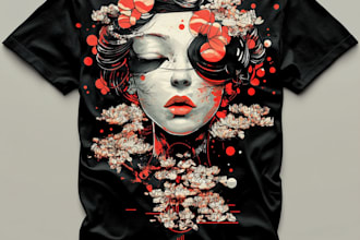draw an illustration with japanese style for your brand