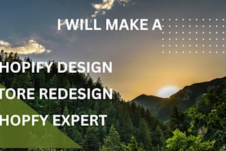 make a shopify store design, shopify website design