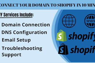 connect your domain to your shopify store , redirect domain in 10 mins