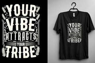 create custom typography and vintage t shirt designs