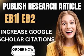 write, publish peer reviewed article, complete researcher profile for eb1 eb1a