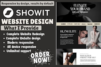 design, redesign and customize responsive showit wedding photography website