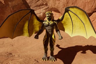 design custom furry avatar vrchat furry model  furry vtuber furry nsfw 3d furry