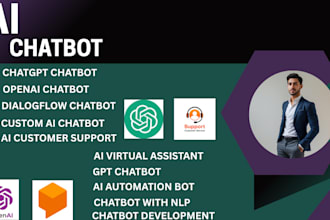 develop ai chatbot, ai assistant, conversational ai, rasa, dialogflow, ai bot