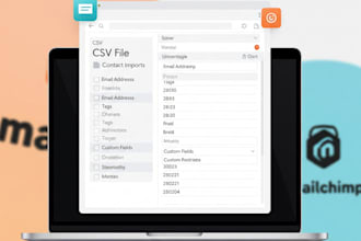 create or clean a CSV file for mailchimp contact import