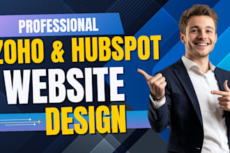 setup zoho website landing page, commerce store, hubspot and CRM automation
