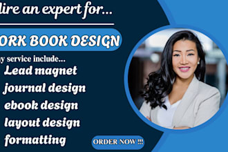 expertly design pdf ebook, lead magnet, work book and cook book