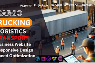 create a logistics, transportation, trucking, freight or towing service website
