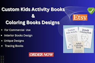 design kids activity books,adult coloring books,and christian books for KDP