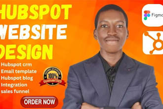 do high converting hubspot website or landing page with CRM and automation