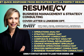 edit management consulting resume strategy consultant and process improvement CV