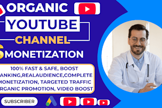 do complete youtube channel automation, monetization and promotion