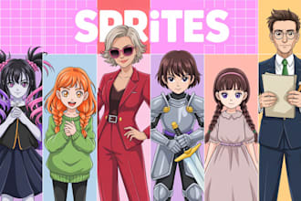 design custom pixel art sprites and characters for games and rpgs
