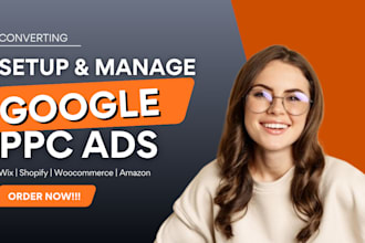 setup shopify store, wix store or woocommerce store ppc advertising