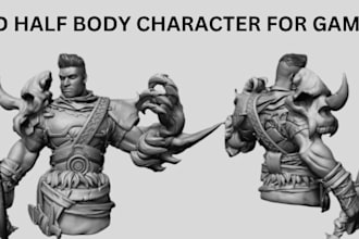 create 3d character, 3d model, character design for game