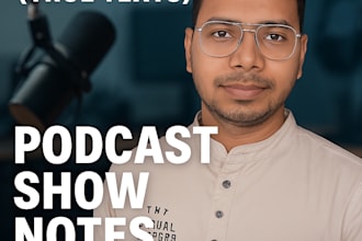 write podcast show notes that tell your story