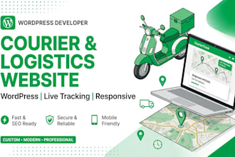 design responsive courier and logistics website in wordpress