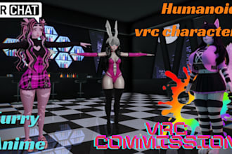 make vrchat avatar design furry nsfw custom retexture dps rig 3d clothing