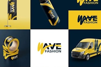 design modern minimalist logo design and full branding kit