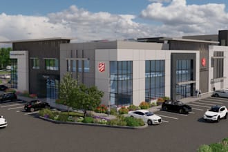 design and render 3d hospital pharmacy clinic and laboratory building design