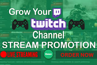 organically promote and bring the live viewers to your twitch channel