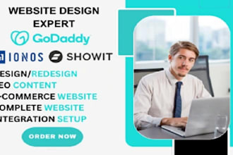 do ionos website design redesign godaddy website ecommerce website