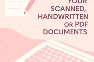 do fast and accurate typing or retyping of your documents