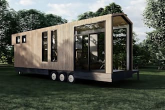 design 3d wheelhouse, tiny home design, container house, portland design,