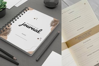 design digital journal, planner, workbook, gratitude journal, interactive pdf