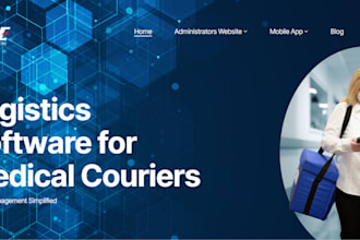 design medical courier website healthcare website healthcare logistics website