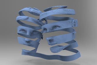 do 3d lattice model, gyroid, vertex, mandala, celtic, abstract model, 3d escher