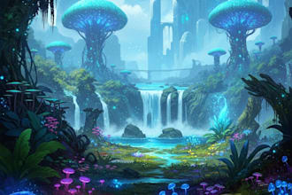 create environment concept art for you