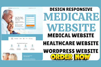 design medicare website  medical healthcare website and landing page