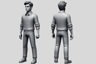 model custom 3d figures, characters, statues, toys, and printable figurines