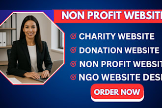 create nonprofit website for donations and charity