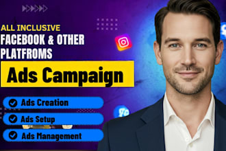 run and manager facebook ads campaign, instagram ads, tittok ads, pinterest ads