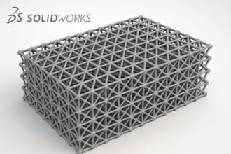 do 3d lattice, medical device object model, cad design, parametric lattice model