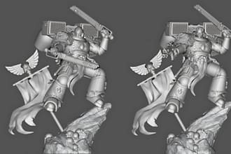 3d warhammer 40k dnd tabletop figurine miniature bjb action figure stl printing
