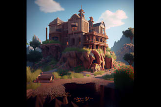build minecraft spawn, castle, house, map and base for you