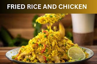 cook fried rice and chicken