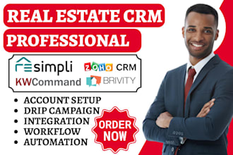 setup brivity resimpli drip campaign keller williams command zoho crm automation