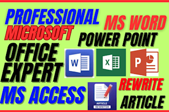 expertly rewrite article and create stunning powerpoint,word and excel document