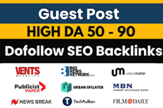 publish article on premium high da guest post sites with do follow SEO backlinks
