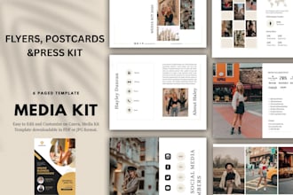 design captivating flyer, postcard, press kit, or media kit