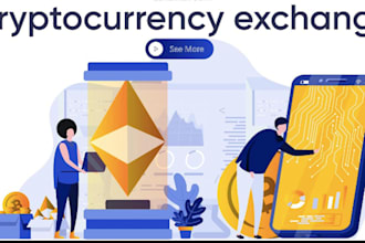 develop crypto exchange website, p2p, dex exchange website, wallet app