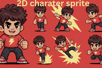 create pixal art character sprite
