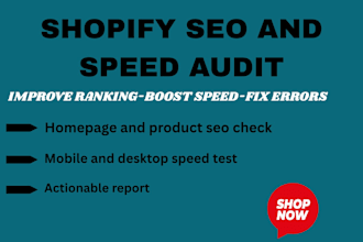 audit your shopify store SEO and speed for better performance