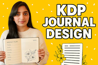 design a custom KDP journal interior ready for amazon publishing